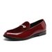 Men's Pointed Toe Stylist Leather Trendy Hidden Heel Business Loafers Slip-On Lazy Shoes_vogvips.com