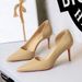 Pointed Thin Heels Women's Shoes Shallow Mouth Side Hollow High Heels Pedicure One Pedicure High Heels Single Shoes_vogvips.com