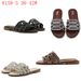 Women's Shoes Plus Size Summer New Style, Versatile, Flat Beach Shoes, Fashionable, Non Slip, Square Toe, Rhinestone Flip Flops_vogvips.com