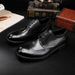 Plus-size leather shoes Business dress leather shoes for men British vintage wash horse Leather wedding shoes_vogvips.com