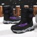 Boys' Snow Boots, Winter Styles, Children's Cotton Shoes With Thick Fleece, Girls' Warm Boots, Medium And Large Children's Non Slip Cotton Shoes_vogvips.com