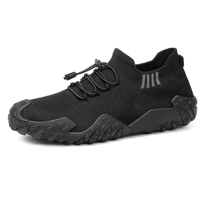 Men's Motorcycle Shoes Breathable Fly Woven Sports Lazy Running Trend Cloth Shoes Fashionable Casual Shoes_vogvips.com