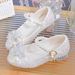Girls Princess shoes White leather shoes spring and autumn new children's high heels with little girls host dress single shoes_vogvips.com