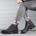 New Leather Spring Men's Shoes High-top Men's Heightening Tooling Martin Boots_vogvips.com