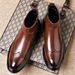 European Warm Series Brogue Carved Autumn Winter High Top Fleece Business Formal Shoes British Style Leather Men's Boots_vogvips.com