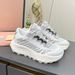Miaojia 2025 Summer New Women's Thick-Soled Height-Increasing Series Round-Toe Breathable Knitted Color-Block Stretch_vogvips.com
