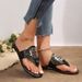 New Flip Flops 2025 Women's Sandals Hardware Buckle Summer Flat Shoes Sandals_vogvips.com
