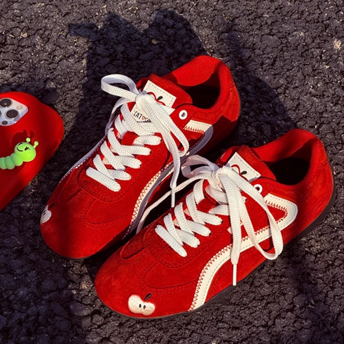 Red Women's 2025 New Spring/Summer Multifunctional Sports Retro Racing Soft-Soled Agan Cross Blue Casual Shoes_vogvips.com