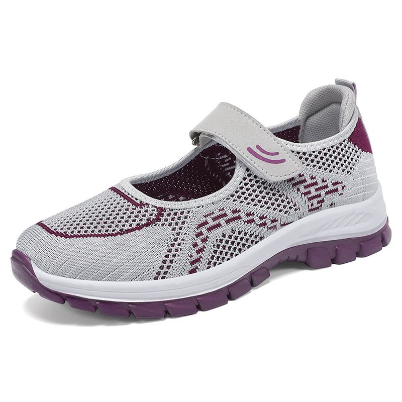 Women's shoes Breathable light comfortable casual shoes flying woven shoes_vogvips.com