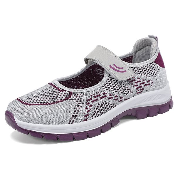 Women's shoes Breathable light comfortable casual shoes flying woven shoes_vogvips.com