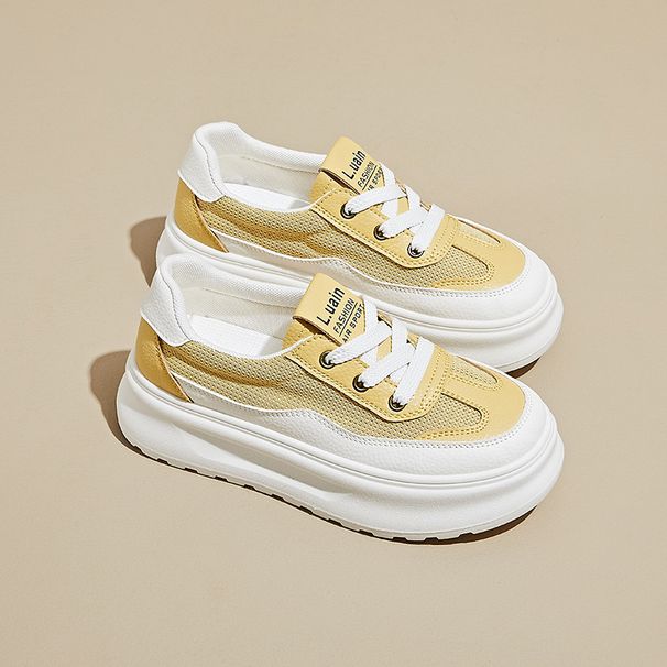 Little White Shoes Female Students Breathable Thick-soled Heightening Shoes Casual Street Shooting Shoes Board Shoes_vogvips.com