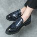 2025 Large Size Double Pin Buckle Loafers For Men Patent Glossy Thick Sole Groom Casual High-end Leather Shoes_vogvips.com