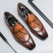 Men's Shoes Luxury Tassel Leather Shoes Formal Shoes For Men Oxfords Male Wedding Party Office Business Slip-On Driving Shoes_vogvips.com