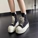 Dark Thick-Soled Canvas For Women, Same Style As 2025 New Model, Height-Increasing Sports Shoes, Internal Height_vogvips.com