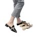 Bow Detail Square-Toe Mule Sandals For Women - Chunky Mid-Heel Slides With Vintage Style_vogvips.com