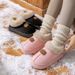 Bag Heel Thick Soled Cotton Slippers For Women, Autumn And Winter, Indoor Wear-resistant Soft Sole, Warm Home, Couple's Warm Snow Boots For Women_vogvips.com