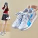 Inner Heightening Shoes Dad Shoes Female Student Sports Running Casual Mesh Breathable_vogvips.com
