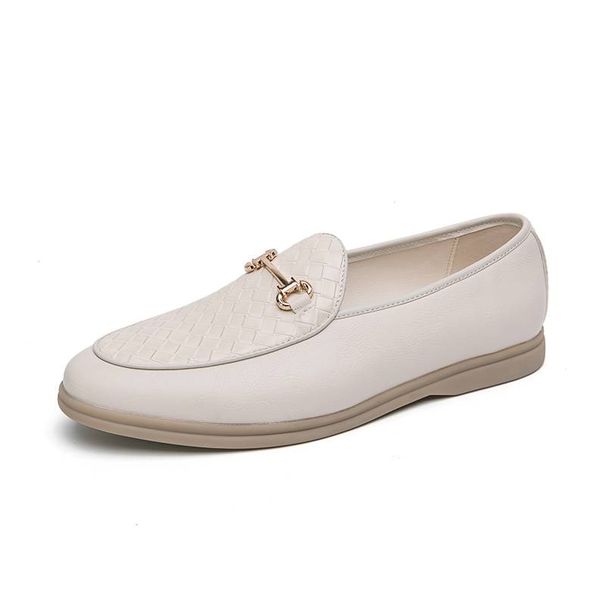 Men Thick Soled Loafers Leather Shoes Thick Soled Round Toe Men Casual Shoes Comfortable Classic Leather Shoes_vogvips.com