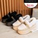 Women's Shoes Thick Soled Fur Shoes Real Fur Lining Height Increasing Women's Wool Winter Outer Wear Warm Casual Shoes Snow Cotton_vogvips.com