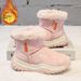 Kids' Winter Snow Boots With Fleece Lining, High-Top Insulated Warm Shoes For Boys And Girls (Sizes 30-39, Black/Pink/Gray)_vogvips.com
