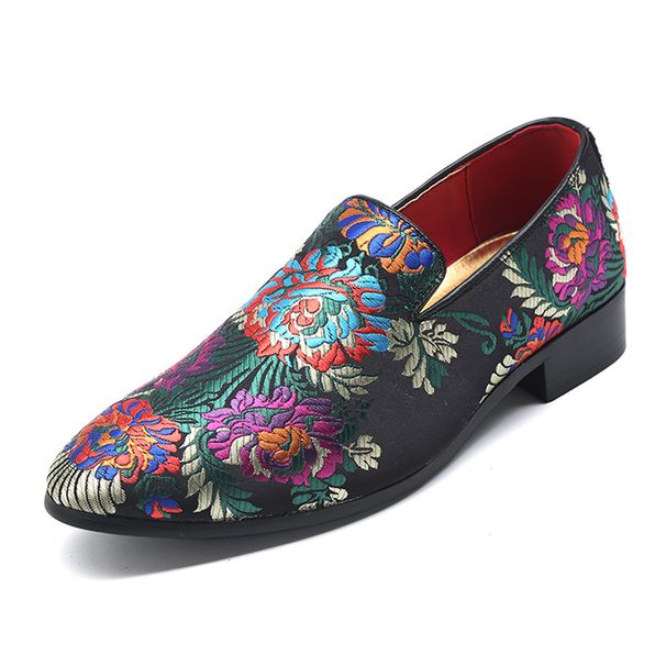 The 7716 Canvas Men's Casual Embroidery Cloth Shoes Multi Colored, Choose Size And Tell Seller_vogvips.com