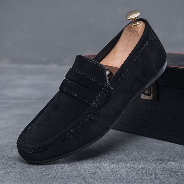 NEW Round-toed Loafers For Men,, Bean Shoes For Lazy Men, One-foot Soft Soles For Driving Men_vogvips.com