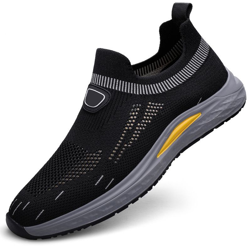 Shoes Flying Knitting Casual Sneakers Dad Shoes Grandpa Casual Walking Soft-sided Shoes Men's Shoes_vogvips.com