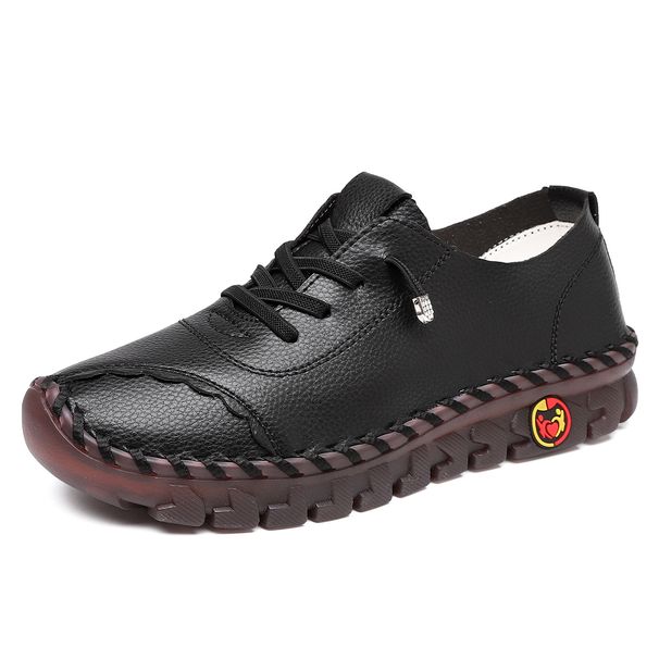 High-Quality Handmade Casual Versatile Soft-Soled Mom Shoes, Large Size Women's Flat Shoes, Casual Shoes_vogvips.com