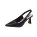 2025 Spring/Summer New Pointed High Heels Thin Heel Closed Toe Sandals Backless Shallow Mouth Single Shoes Women_vogvips.com