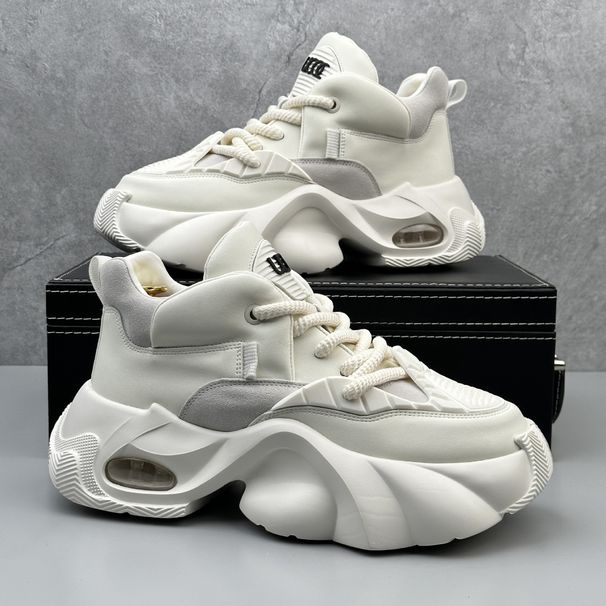 Black Platform Sneakers, Chunky Sneakers, 2026 New Style, Men's Shoes, Lightweight, Stylish, Casual Men's Single Shoes._vogvips.com