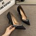 French-style Rhinestone-embellished High-heeled Shoes Women 2025, Versatile Black Elegant Pointed-toe Stiletto Shallow_vogvips.com