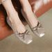 Cameido New Chinese Style Women's Single Shoes, 2025 Autumn Bow Shallow Single Shoes With Thick Heel, Soft Sole Pailu Shoes_vogvips.com