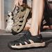 Large Size Men's Sandals Summer Men's Hollow Breathable Sandals Outdoor Casual Closed-Toe Beach Shoes_vogvips.com