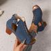 New Chunky Heel Open-toe Roman Sandals With Cutout Detail And Buckle Straps - Plus Size Available_vogvips.com