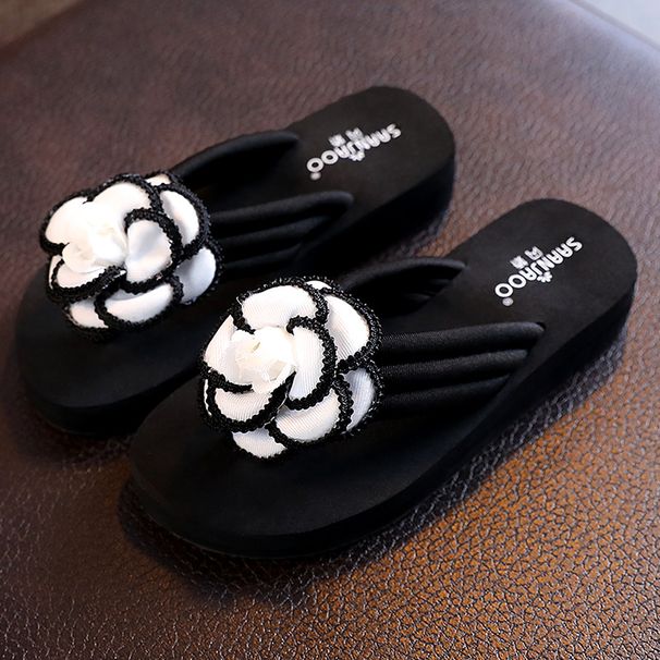 Parent-child Shoes Summer Out Non-slip Outer Slippers Girls Cool Slippers Flower Outer Baby Mother And Daughter Fashion Flip-flops_vogvips.com