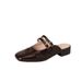 Cro-border Foreign Trade French-tyle Women' Mule 2026 New Model Quare-toed Lip-on Outdoor Chunky Heel Mule_vogvips.com