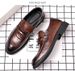 Suitable For All Seasons Men's Business Formal Casual Autumn New British Style Live Work Korean Version Slip-On Trendy Leather Shoes_vogvips.com