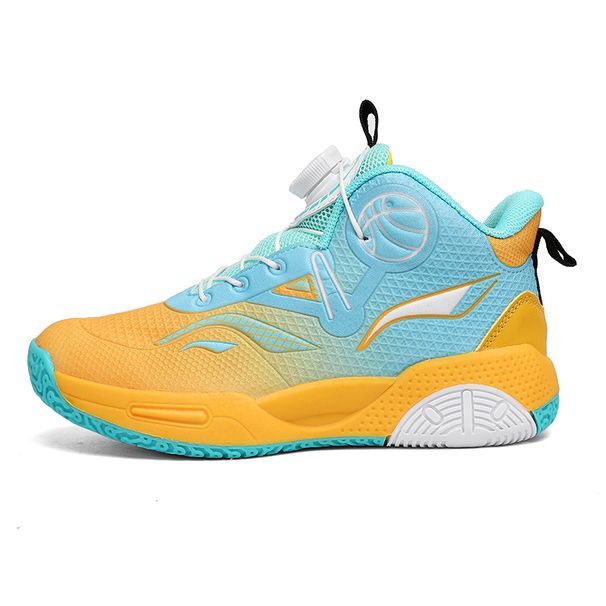 Children's Basketball Shoes Face Thick Bottom Sneakers Anti-slip Swivel Buckle Children's Walking Shoes_vogvips.com