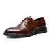 Euro Step 2025 Large Brogue Size 46 British Business Leather Men's Casual Breathable Wedding Trendy Shoes_vogvips.com
