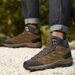 Outdoor Hiking Shoes Men Shoes Mid-top Wear-resistant Anti-slip Comfortable Men Shoes Flat Lace-up Casual Sports Shoes Men_vogvips.com