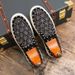 European Station Fashion Men's Shoes New Leather Casual Loafer Shoes Trendy Rivet Crystal Diamond Men's Shoes With Low Top Casual Shoes_vogvips.com