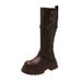 Women's Shoes Two-Way Thick-Soled Riding Women 2025 Autumn Winter New Brown Over-the-Knee Long Boots Chunky Heel_vogvips.com