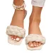Designer Women's High Quality Luxury Knitted Strap With Square Toe Casual Smooth Sandals_vogvips.com