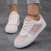 Women's Shoes Spring And Autumn Sneakers Women's Sports Shoes Female Students Style Comfortable Wear Resistant Breathabley Checkerboard Shoes_vogvips.com