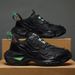 Euro Step 2025 New Summer Breathable Men's Sports Casual Internet Celebrity Height-Increasing Running Black Dad Trendy Shoes_vogvips.com