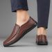 2024 summer new casual toe shoes fashion trend middle aged work shoes men's leather shoes outdoor small leather shoes men_vogvips.com