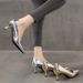 Large Size 2025 Autumn New Pointed High-heeled Women's Fashion Detail Shoes_vogvips.com