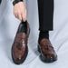 New Fashion Genuine Leather Tassel Business Casual Loafer Shoes For Men Black Business Formal Leather Shoes For Daily Office Casual Men's Shoes For Dr_vogvips.com