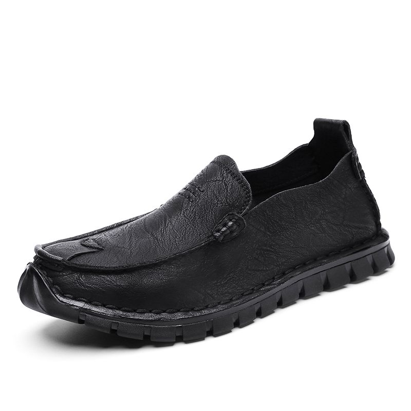 Genuine Loafers Slip On Business Casual Leather Classic Moccasins Breathable Men Flats Soft Driving Shoes_vogvips.com