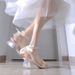 French Evening Breeze Niche Pearl High Sandals For Women Summer 2024 New Mid Heel Fairy Style Super Popular Fashion_vogvips.com